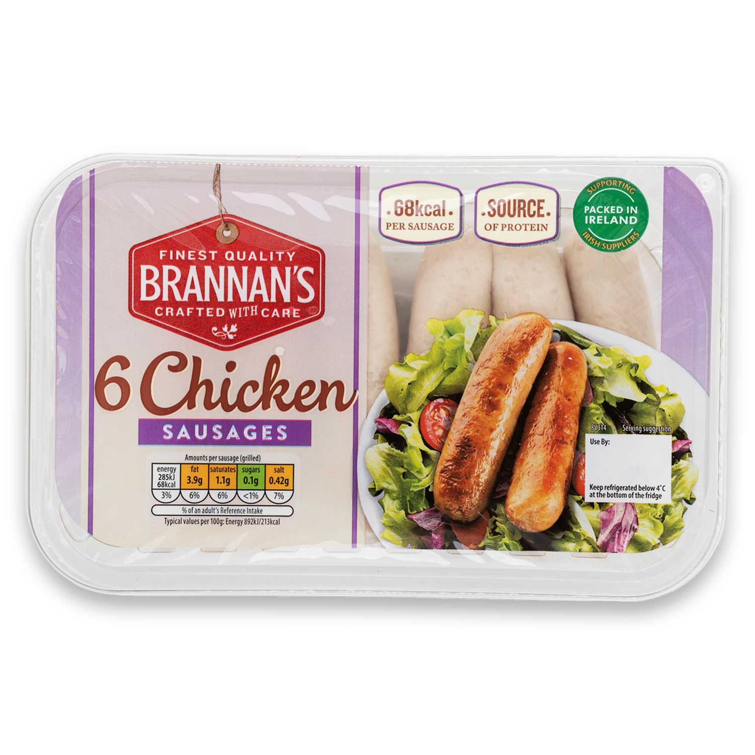 Chicken Sausages 240g 6 Pack Brannans ALDI.IE